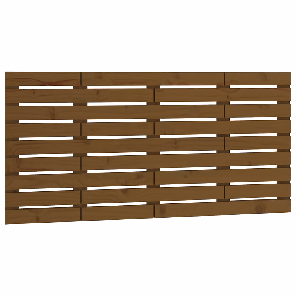 824736 vidaXL Tête de lit murale Marron miel 146 × 3 × 63 cm Bois massif de pin