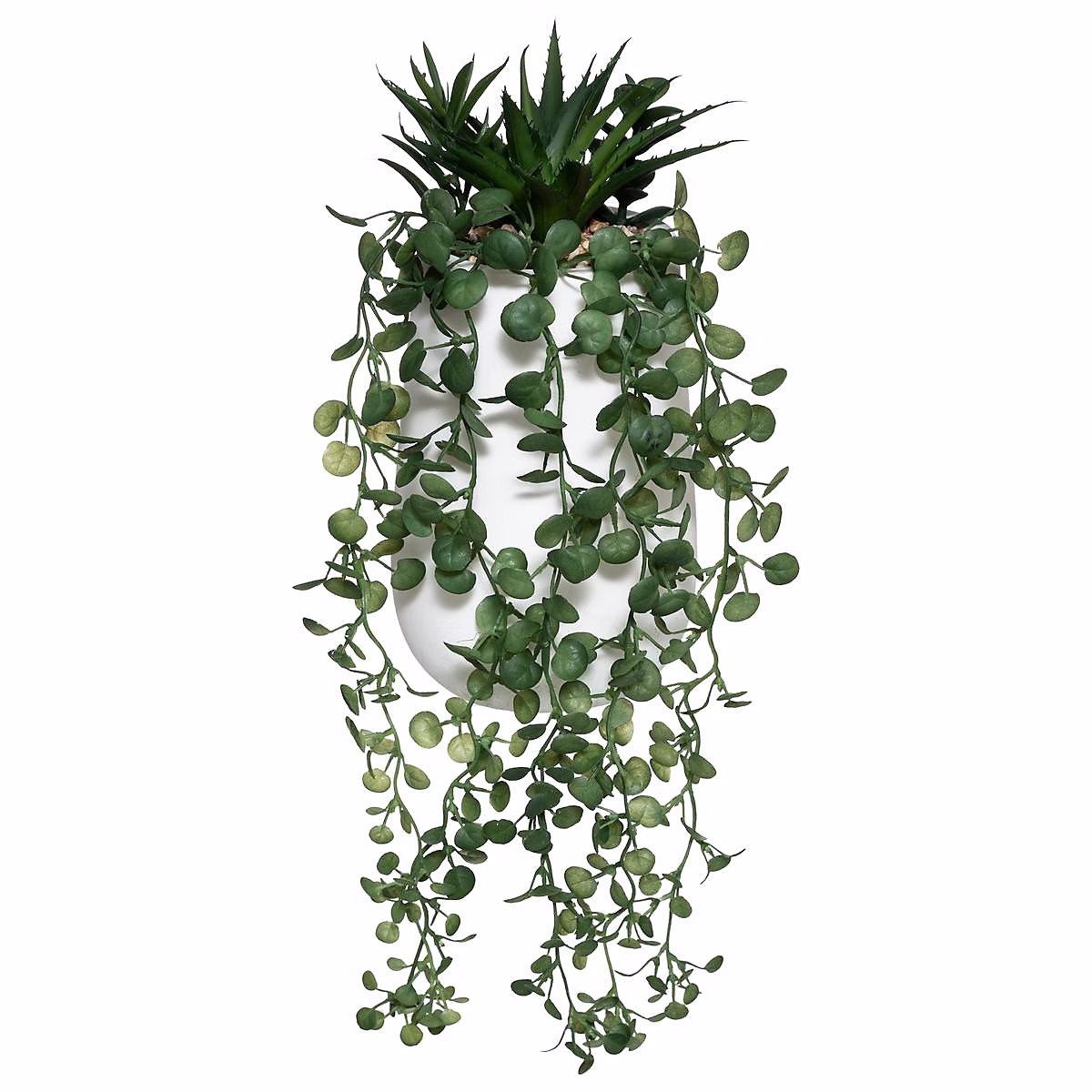 Composition des plantes arificielles pot cimentH33cm – Atmosphera Créateur d'intérieur