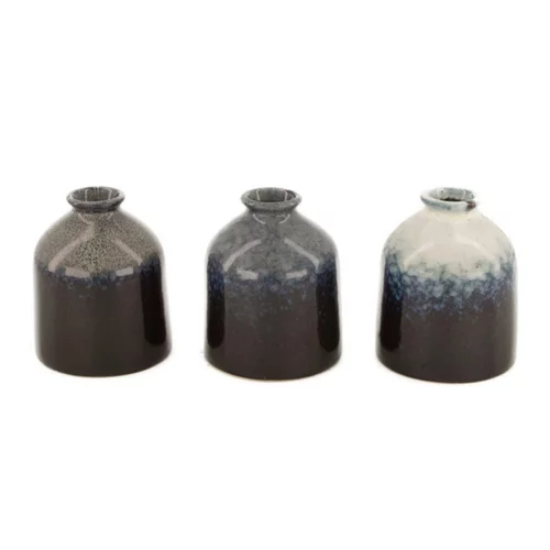 Vase bouteille coloris bleu en céramique - Ø 8 cm