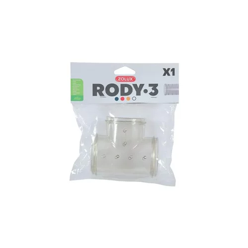 Tube T Rody gris transparent10x9x6 cm