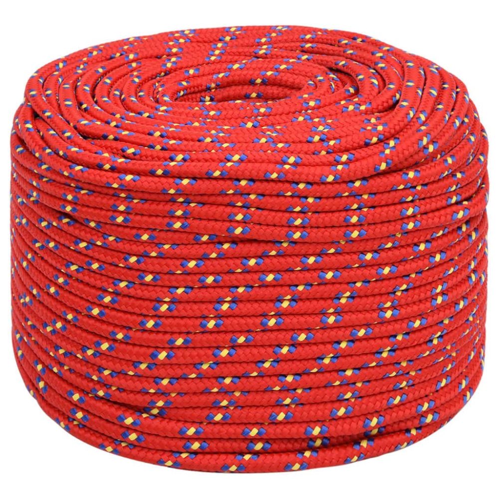 Corde de Bateau Corde de Levage Câble d'Amarrage Ancrage Navire Lignes de Gréement Corde à Linge Rouge 10 mm 25 m Polypropylène – Équipement de loisirs