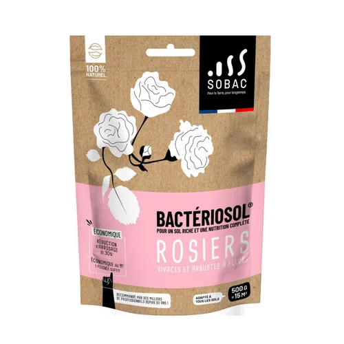 Bacteriosol rosiers, vivaces, arbustes à fleurs 100 % naturel Sobac - 500 g