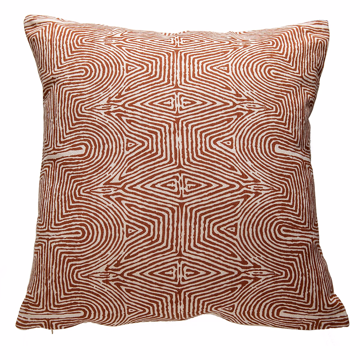 Coussin, plaid et pouf – Housse de coussin imprimé ethnique rouge et blanc l.45 x L.45cm