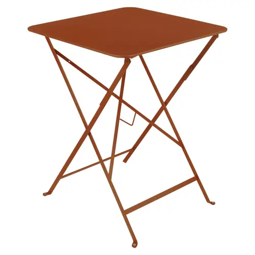 Table pliante Bistro coloris orange confite en acier Fermob - 57 x 57 x 74 cm