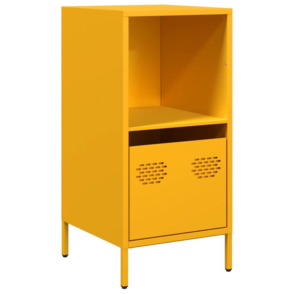 vidaXL Buffet jaune moutarde 35x39x73,5 cm acier laminé à froid – 5 cm 73,5 cm