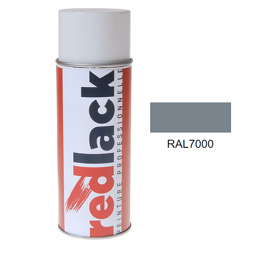 Bombe de peinture Aérosol – spray, 400ml, RAL 7000 Gris petit, gris, Mat, multisupport, Redlack, RAL7000