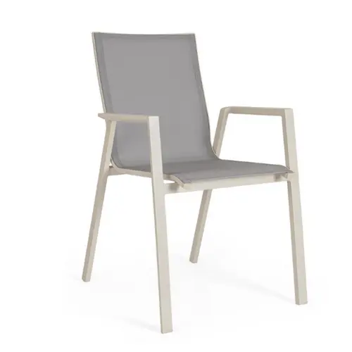 Fauteuil de jardin en aluminium et textilène Bizzotto Krion Pélican