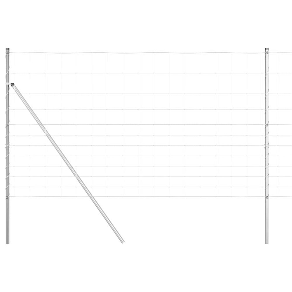vidaXL Clôture en fil soudé pour sol 50 x 1,4 m Acier galvanisé Maille – 1,4 m 10 cm
