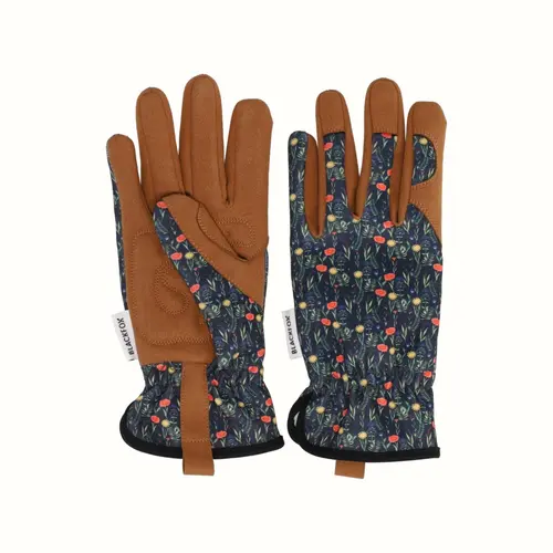 Gant Judy coloris bleu marine en cuir et toile Blackfox - taille 8