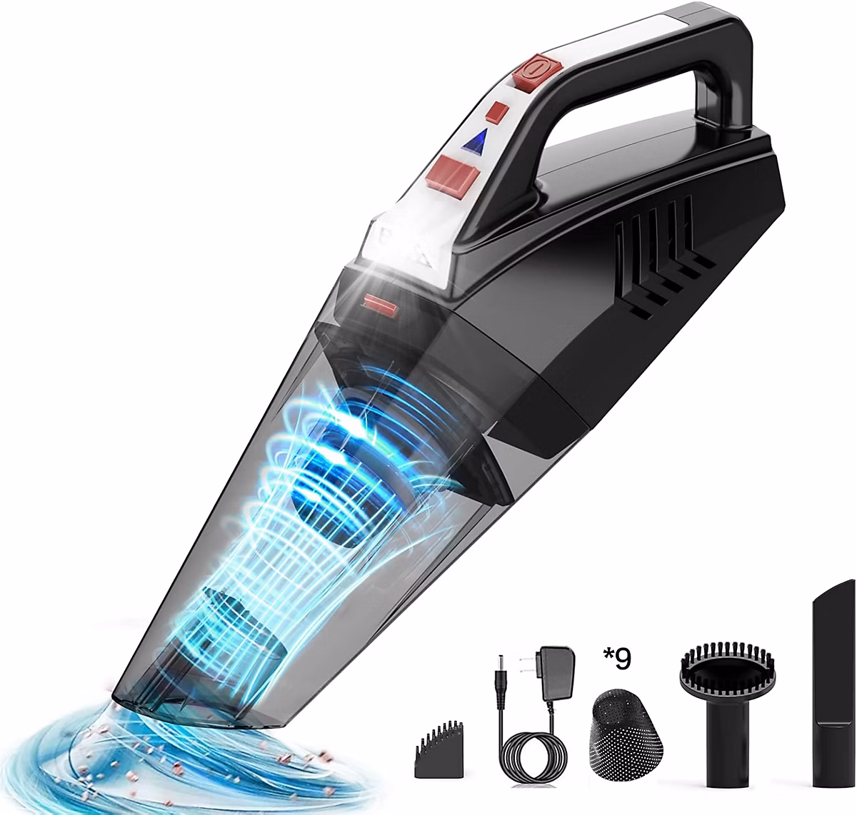 Aspirateur de table sans fil rechargeable 9000PA gris noir | Aspirateur