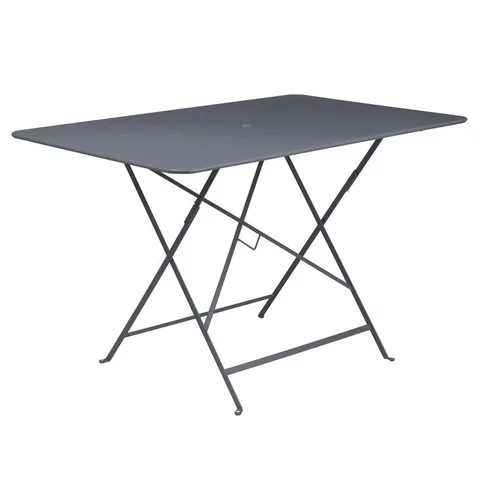 Table pliante rectangulaire en acier coloris carbone Bistro Fermob - 117 x 77 x 74 cm