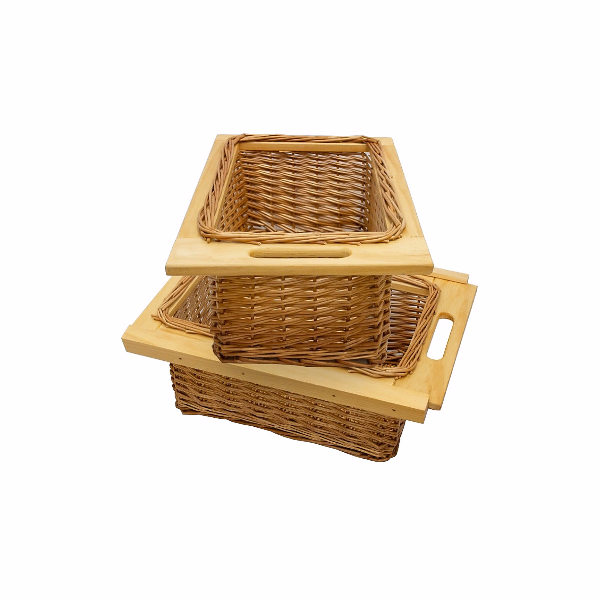 2 x Paniers Coulissants en Osier 400 mm – Réf. LBSFKJQEN9607517155