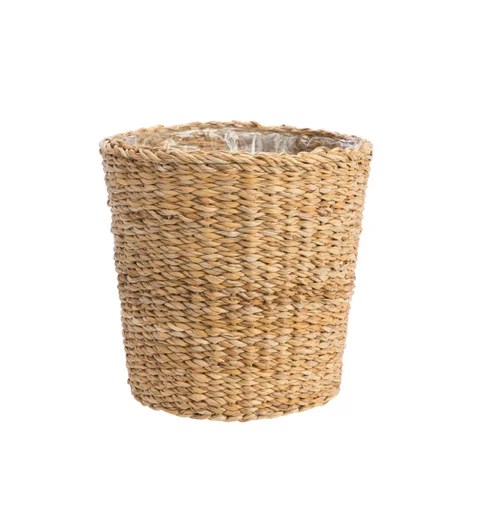 Vannerie naturelle en jacinthe d’eau – 24 x 22,5 x 18 cm