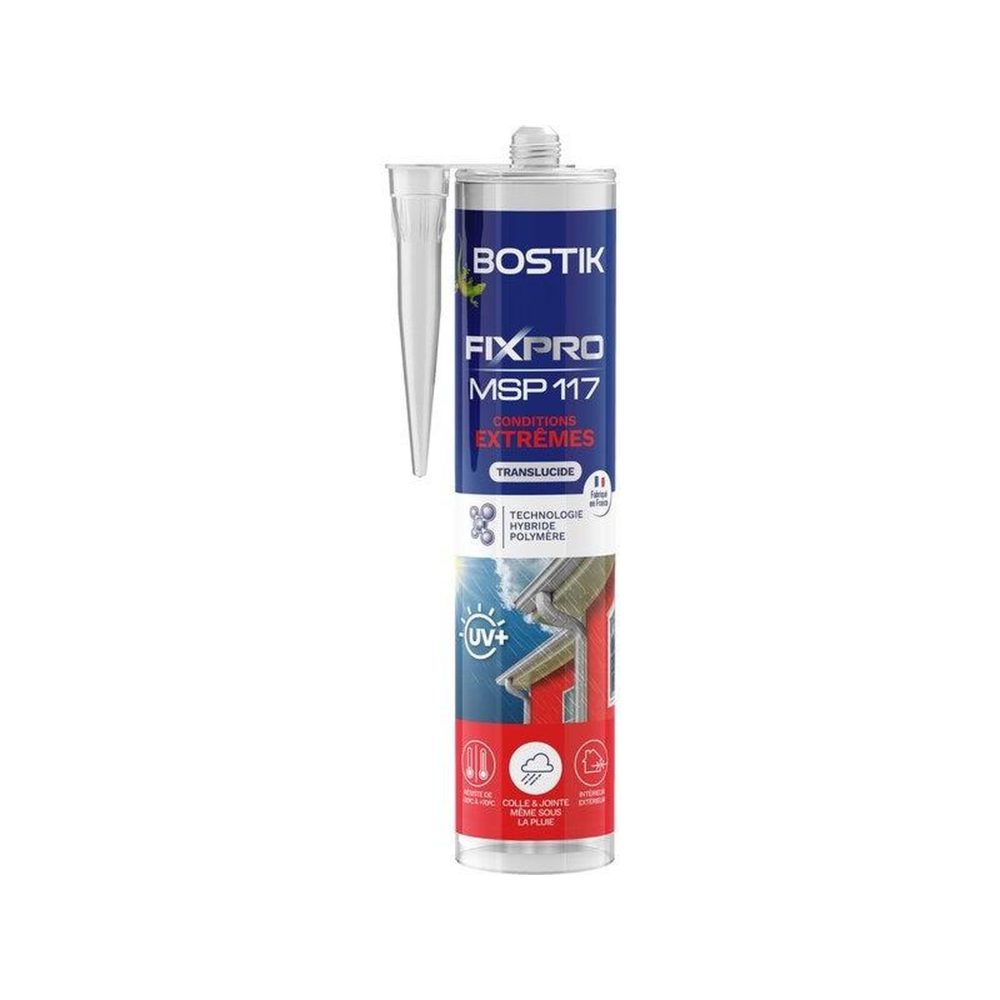 Bostik Colle joint int/ext polymere bostik fixpro msp117 cond.extrem tr 290ml – 290ml Transparent