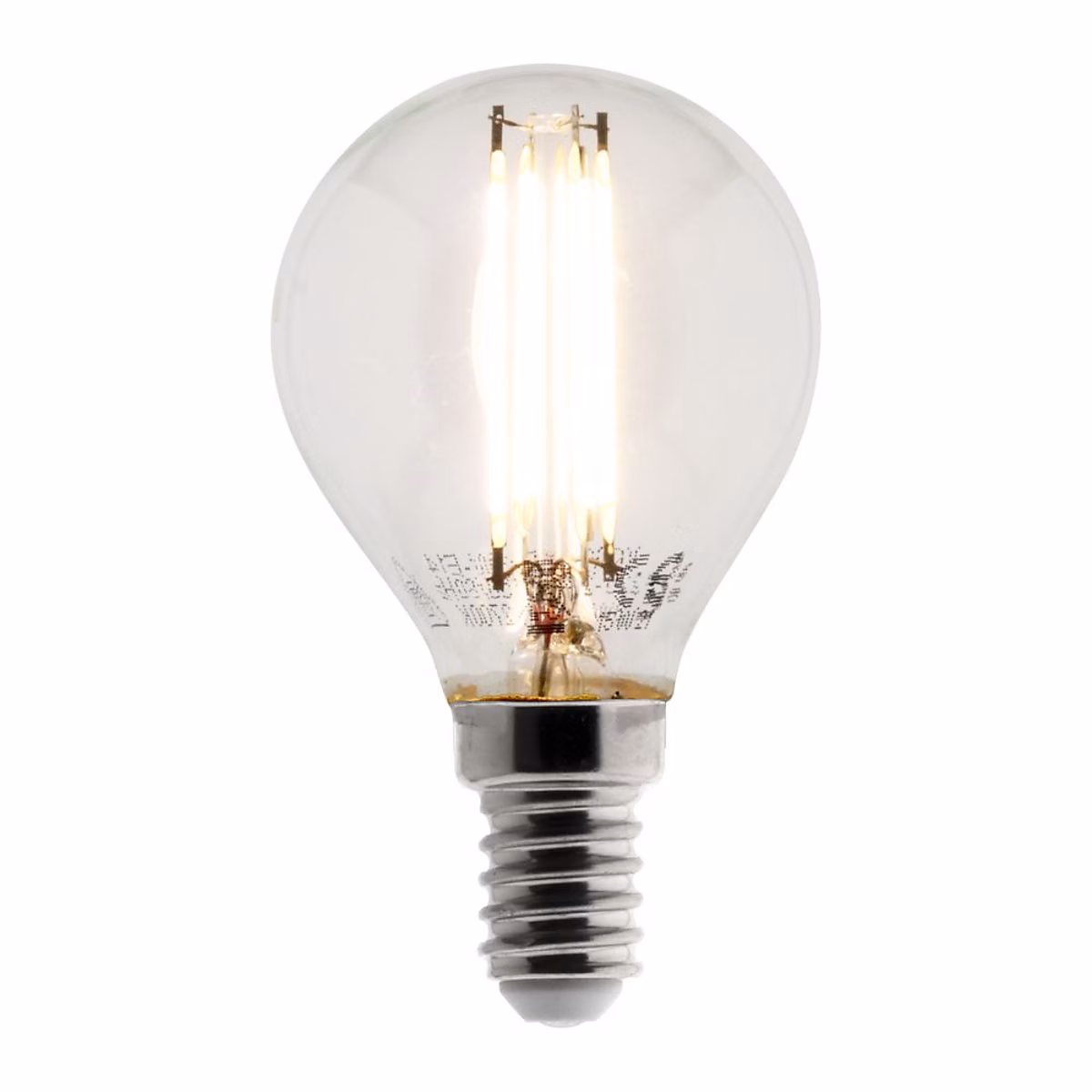 Ampoule déco filament LED sphérique 4W E14 470lm 2700K – Blanc chaud | Zenitech