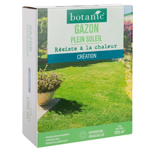 Graines de gazon à semer plein soleil pour création botanic® - 3 kg