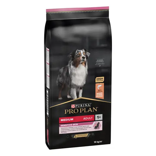 Croquette pour chien adulte au saumon Sensitive Skin Pro Plan – 14 kg