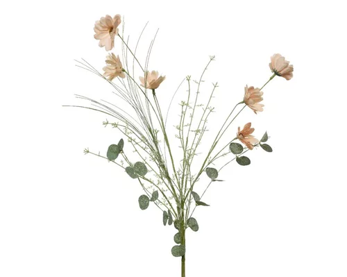 Bouquet de dahlia coloris rose en polyester - 10 x 22 x 65 cm