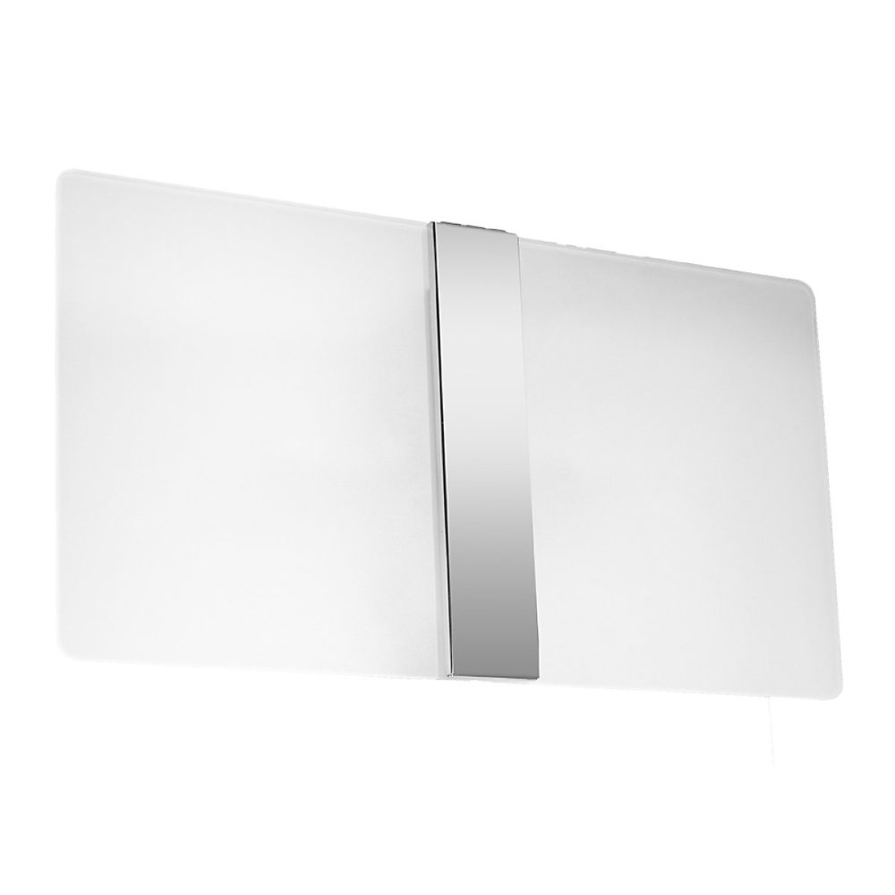 Applique en verre/acier 2 lampes 35 × 5 × 18cm Sollux