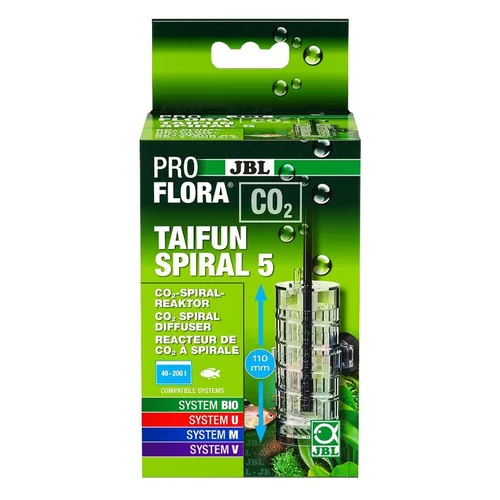 Réacteur à CO2 extensible coloris transparent JBL ProFlora CO2 Taifun Spiral 5