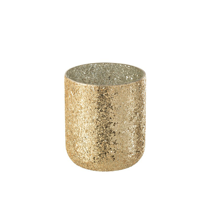 Bougie parfumée 80H dans pot en verre doré 17 × 17 × 20 cm