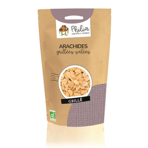 Cacahuètes grillées salées bio Philia - 200 g