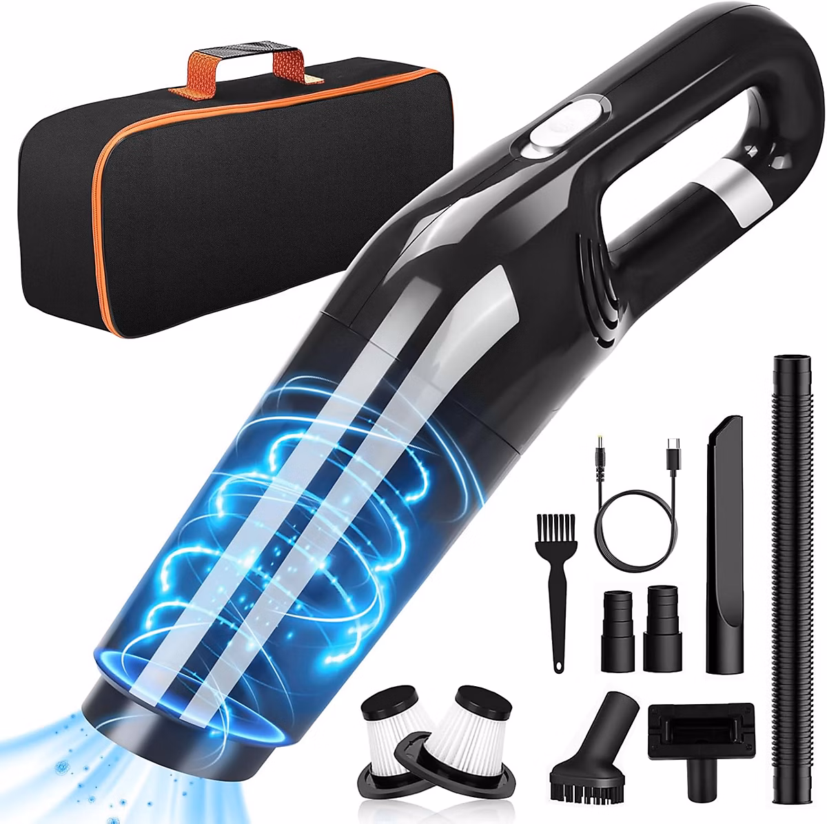 Aspirateur de table sans fil rechargeable 12000PA noir | Aspirateur