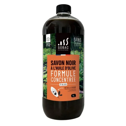 Savon noir à l'huile d'olive 100 % d'origine naturelle Sobac - 1 L