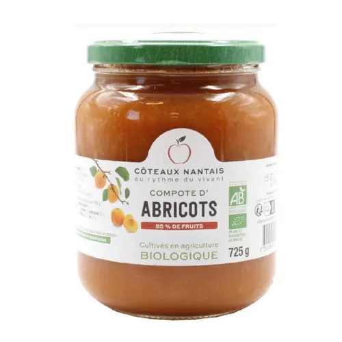 Compote d'abricots bio Coteaux Nantais - 725 g