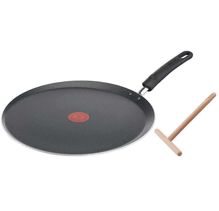 Matériel de cuisson – Crêpière aluminium 34cm + répartiteur Tefal B5549712 easy cook & clean