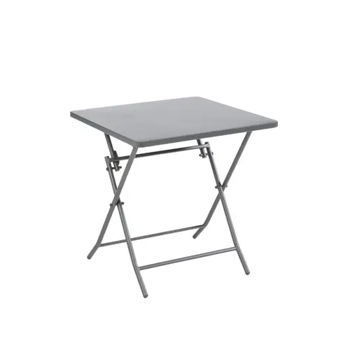 Table de jardin pliante Clivia coloris gris en acier - 70 x 70 x 71 cm