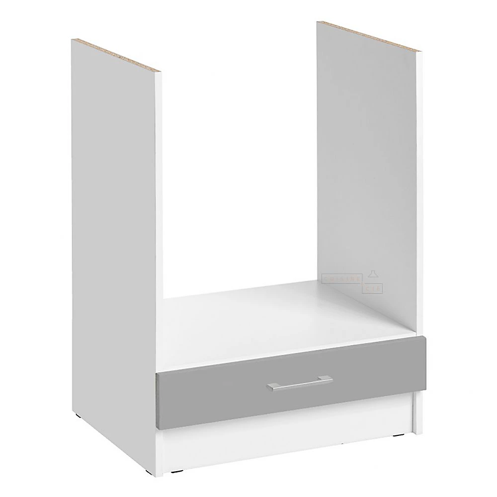 Cuisineandcie – Meuble pour four encastrable Eco Gris Brillant L 60 cm