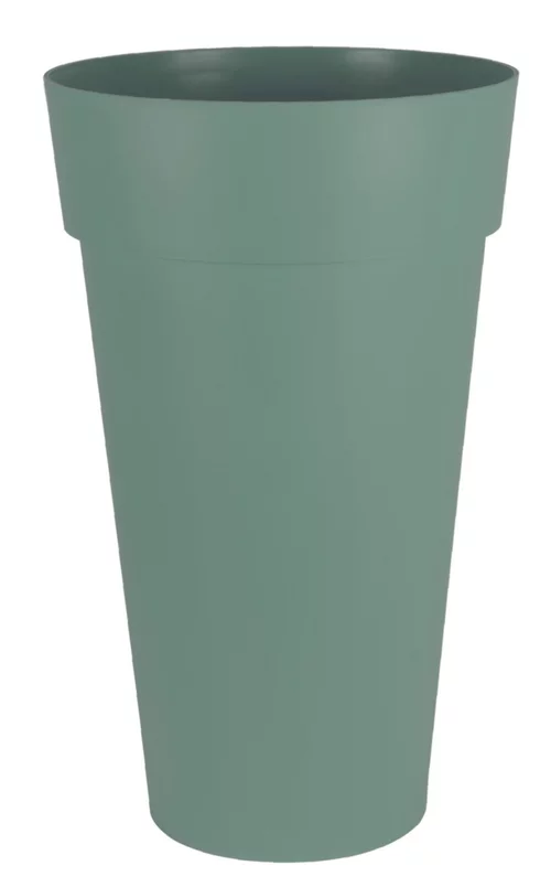 Pot rond haut en polypropylène vert laurier Eda Toscane 90 L - Ø 48 x H 80 cm