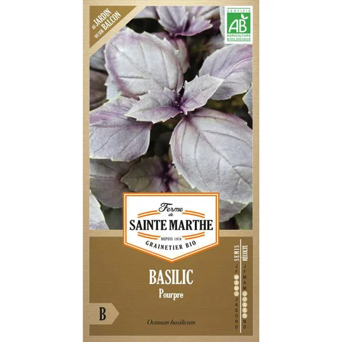 Graines de basilic pourpre bio Ferme de Sainte Marthe - graines à semer