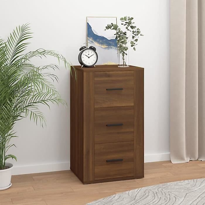819427 vidaXL Buffet Chêne marron 40 × 33 × 70 cm Bois d'ingénierie