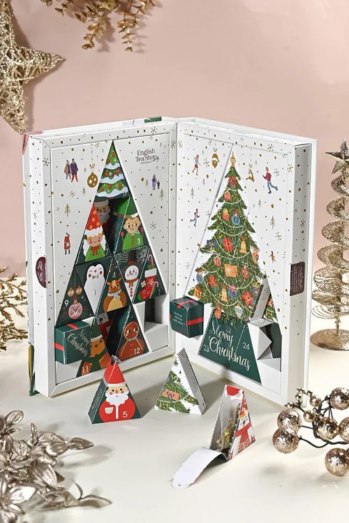 Coffret de thé Calendrier de l'Avent Sapin de Noël Englishtea