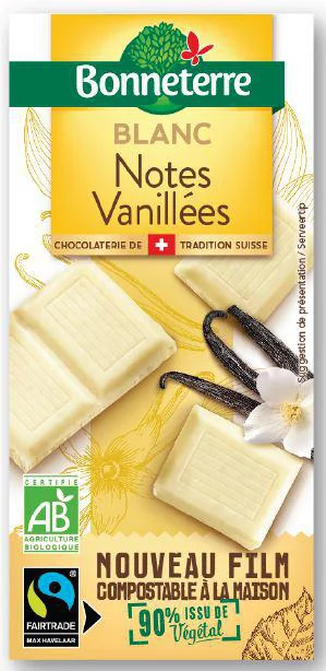Chocolat blanc bio Bonneterre - 80 g