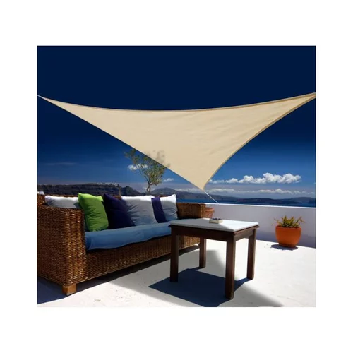 Voile triangulaire en toile beige sable Jardiline Austral - 3,6 m