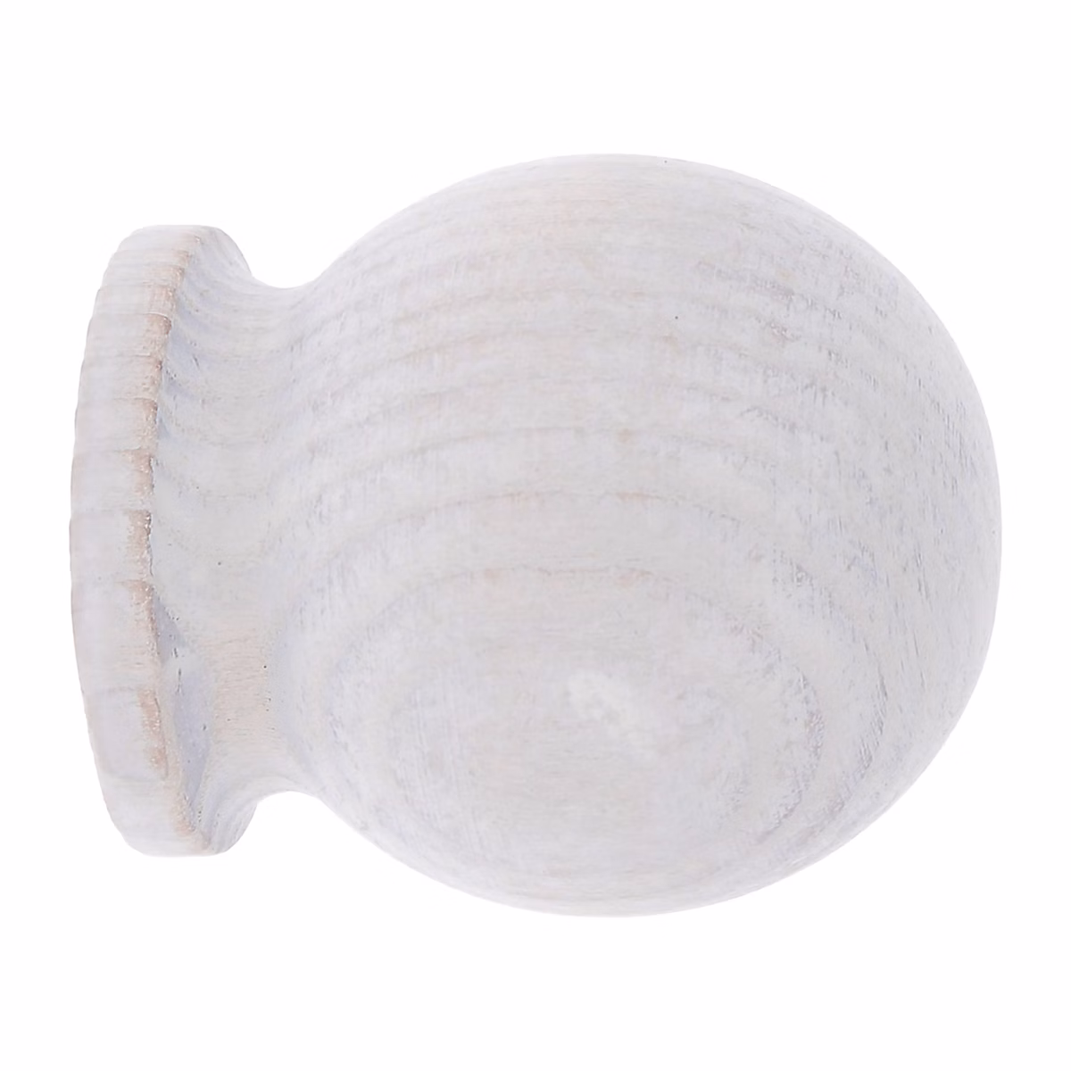 Tringle à rideau à composer – Embout boule pour barre à rideau Chalki bois de frêne blanc Ø28mm GoodHome