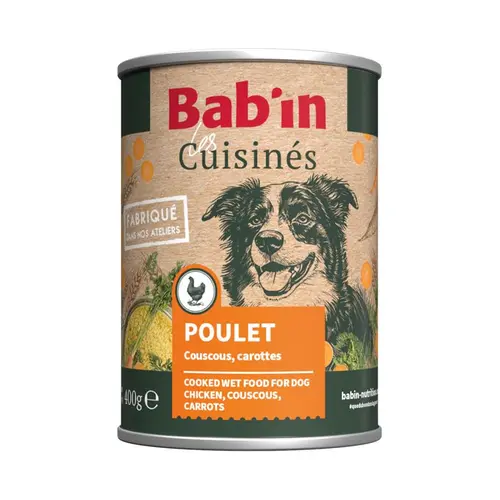 Aliment humide pour chien Bab’in Terrine poulet - 400 g