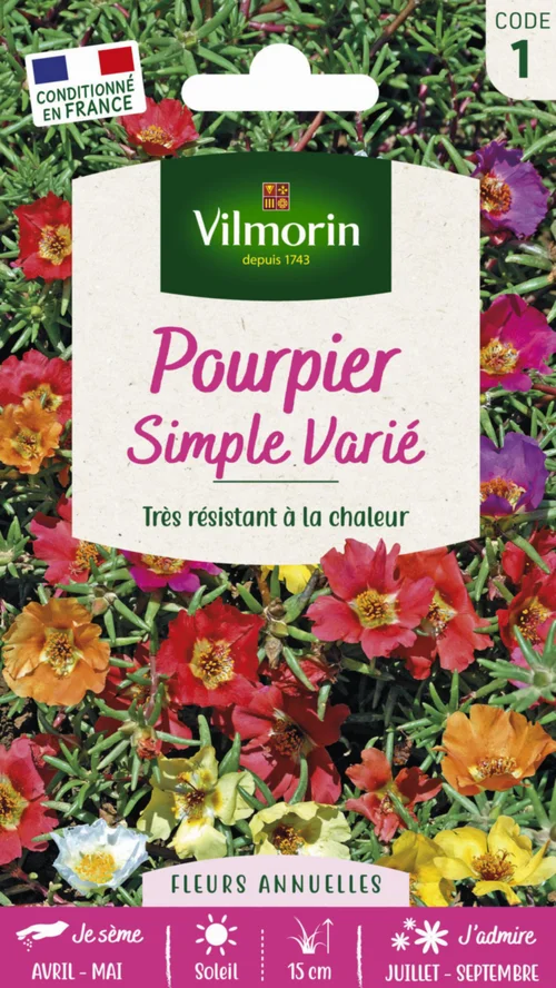 Pourpier Simple varié Vilmorin - graines à semer