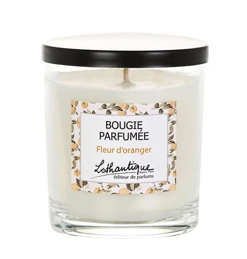 Bougie parfumée blanche en pot de verre Lothantique Fleur d’oranger - 160 g