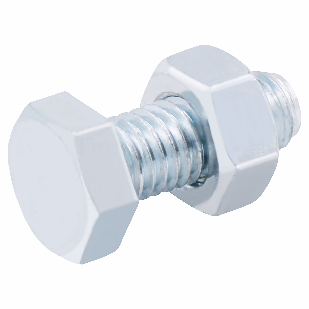 10 boulons tête héxagonale zingué 8 × 20 mm