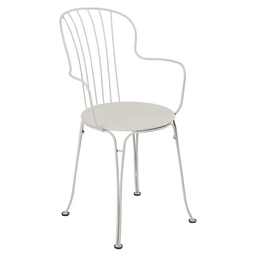 Fauteuil Bridge Opera + coloris gris en acier Fermob - 52 x 56 cm