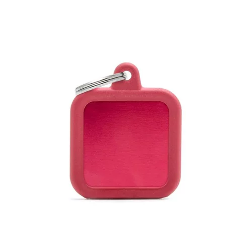 Médaille hushtag carré rouge en aluminium