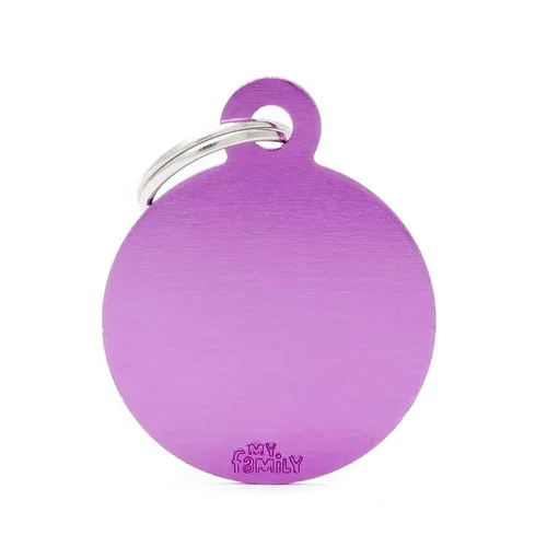 Médaille en aluminium violet MyFamily Basic grand cercle