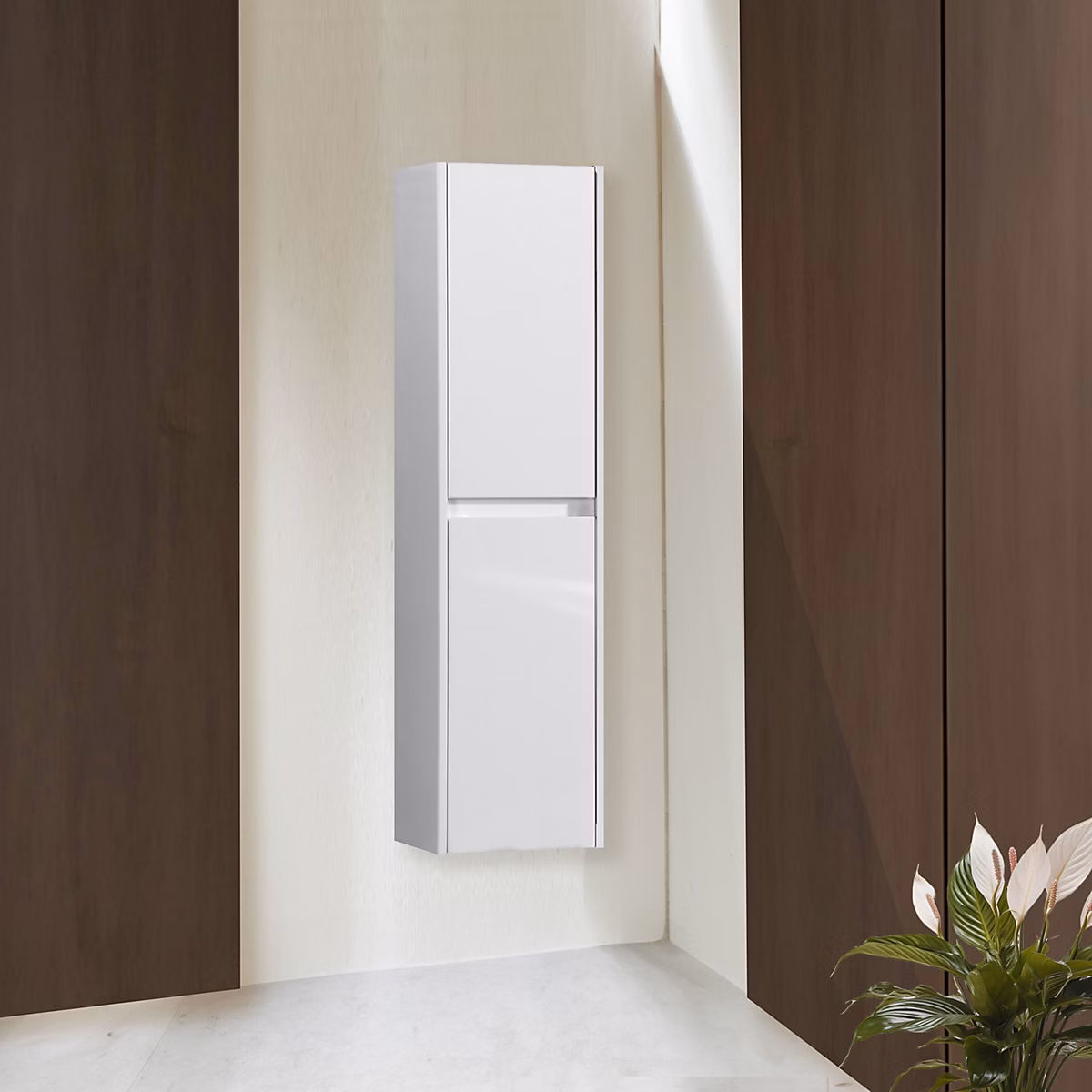 Colonne salle de bain 120 cm blanc laqué Aquadoli – Réf. EWVHGMAZK8169783503