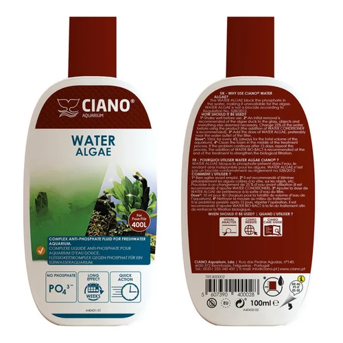 Traitement d'eau anti-algues pour aquarium - CIANO Water Algae - 100ml