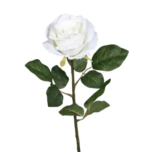 Rose artificielle blanche - 48 cm