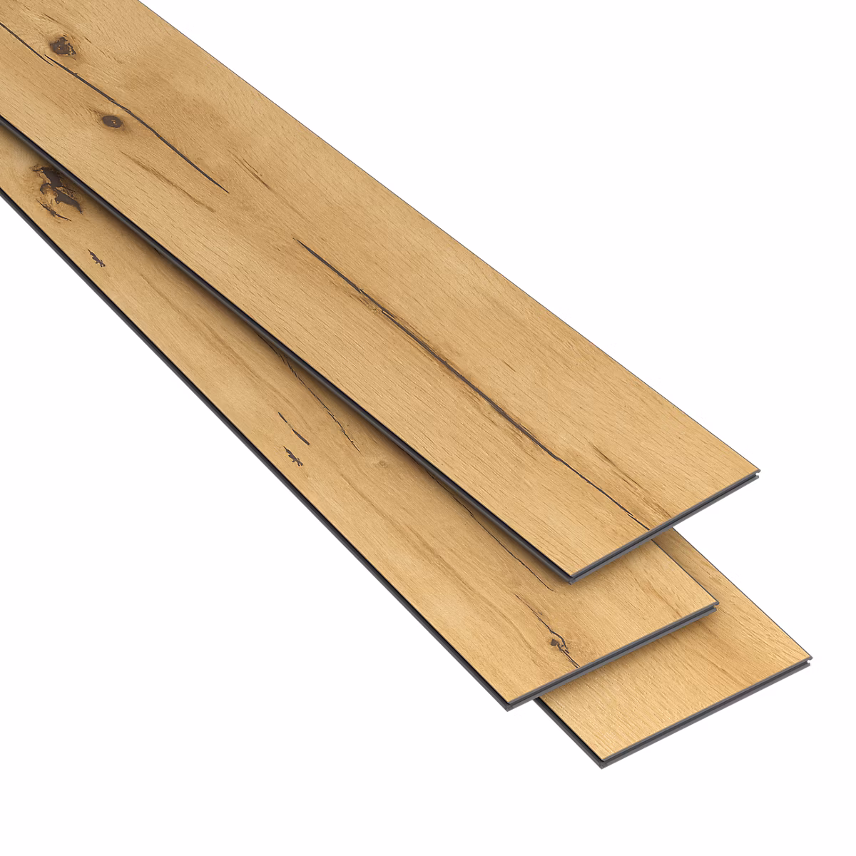 Lame minérale composite clipsable Italo 129 × 20 cm décor bois blond rustique GoodHome (vendue au carton)